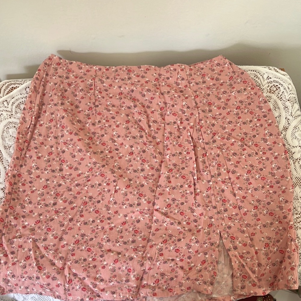 Pretty in Pink Floral Skirt
